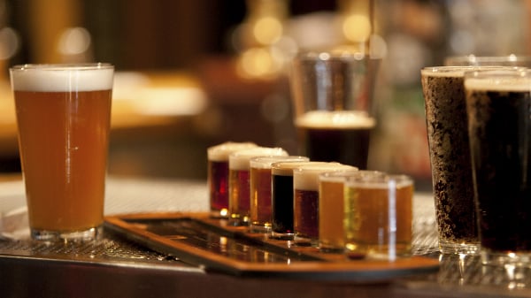 Sample a variety of locally brewed beers.