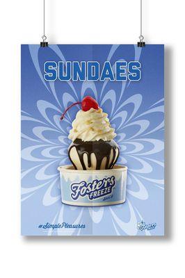 Fosters Freeze Advertising Poster Design