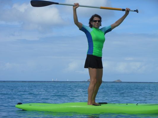 Stud Client First Time Paddleboarding with Ease!