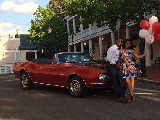 A fun and carefree engagement shoot with the 1967 Camaro