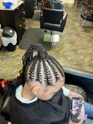 Kids braided pony