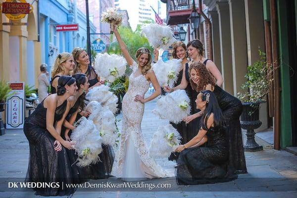 Unique Weddings helped our bride bring the Roaring 20's to life in the heart of the French Quarter.