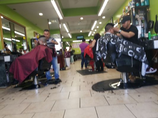 This is a fairly big barber shop.