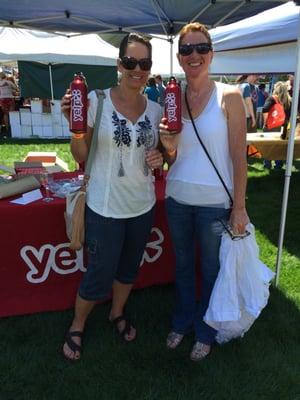 Hanging out at the Yelp table!