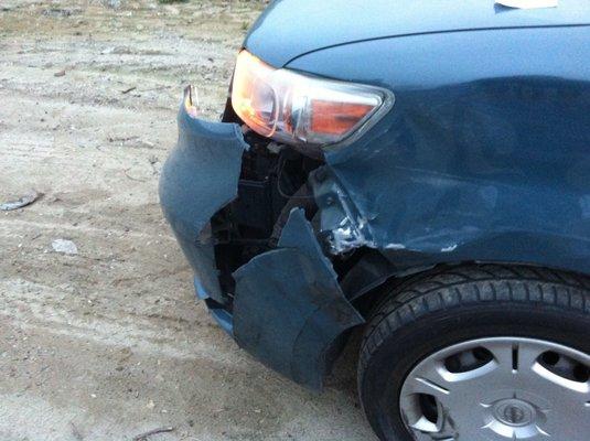 My Scion Xb when I got into accident. I took it to Visalia Auto Body for repairs.