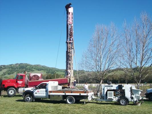 Pumping for Huckfeldt Well Drilling in Napa Valley.