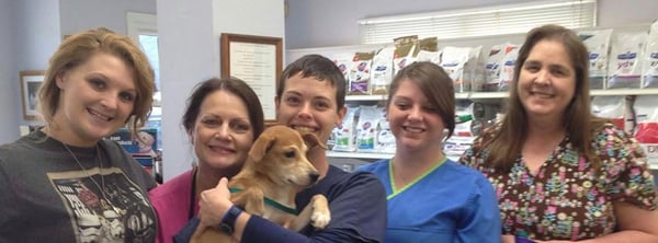 Some of our great staff with Ginger