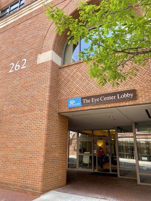 Entrance to The Eye Center, where Arena Eye Surgeons is located on the 3rd floor in Columbus, Ohio.