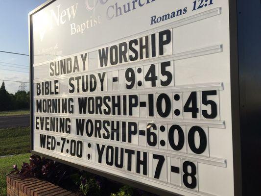 Worship days and times