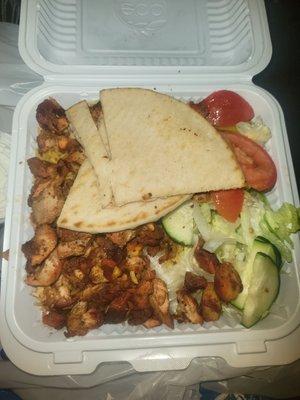 Chicken shawarma plate