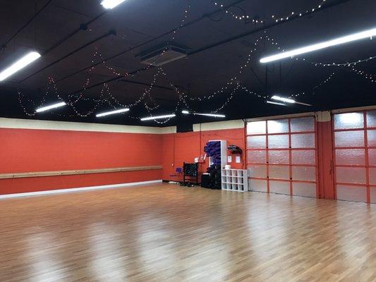 The cardio room, where all the classes take place! (Classes included with the membership)