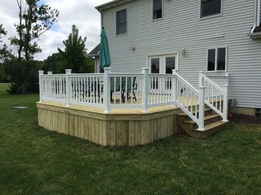 New pavilion outdoor kitchen, outdoor living room, pergola, decking in Cleveland, OH.