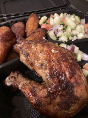 Peruvian rotisserie chicken style. It was tasty.