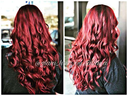 Fire red Balayage