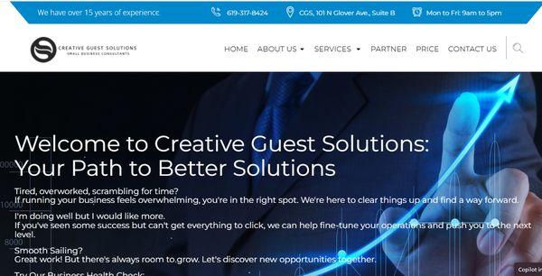 Creative Guest Solutions, Your path to better solutions in business consulting