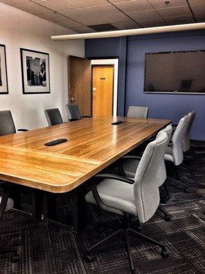 New conference table with box metal legs!