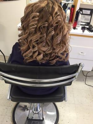 Color,highlights and beautiful curls!