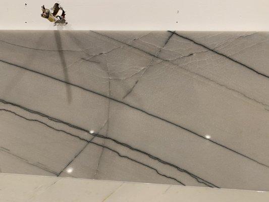 Cracked backsplash