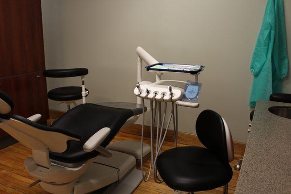 Dental chair and instruments