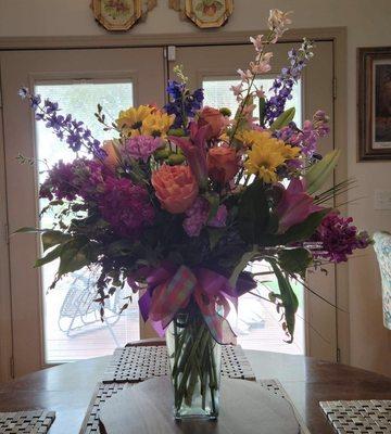 Gorgeous flowers sent as a thank you.