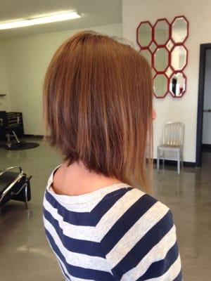 I offer haircuts for children too! This stacked A-Line is so easy for kids, yet gives them such a  fun/edgy style!