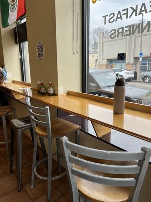 Indoor counter seating