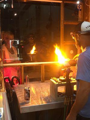 Glass Blowing on a Saturday Night.