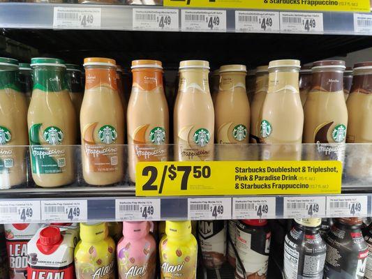 Starbucks FrappCara and Frappuccino Coffee, 2 for $7.50