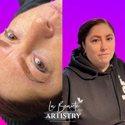 Bold style Permanent makeup Ombré Brows