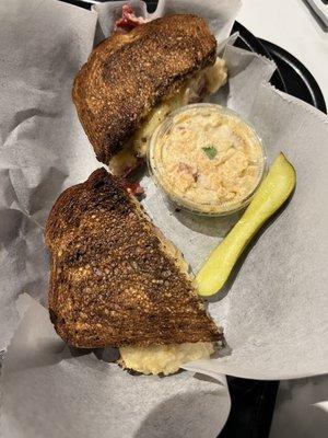 Reuben with potato salad