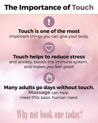 The importance of touch.