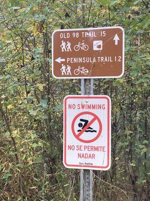 Old Highway 98 is one of the trails to the shoreline.