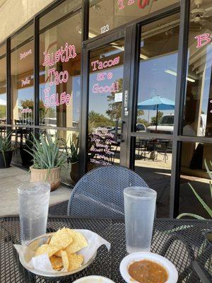 Sidewalk tables