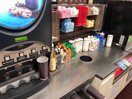 One of the cleanest coffee counters I've seen.