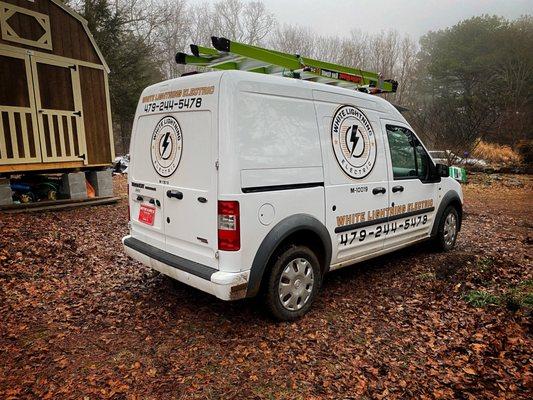 My electrical service van with awesome stickers from Best sign group.