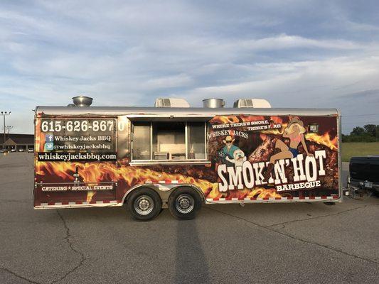 Whiskey Jacks BBQ Food Trailer.