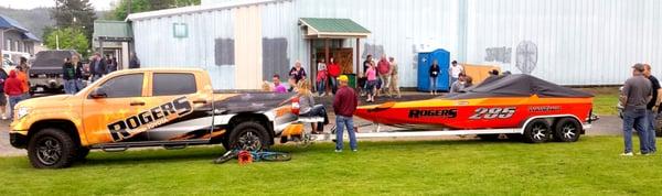 Rogers Toyota - Tundra wrap and Race Boat Wrap