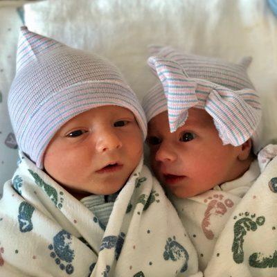 Happy and healthy twins delivered by Dr. Noel