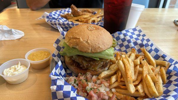 1/3 Burger with Wedge Fries