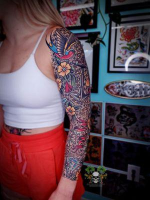 Traditional Patchwork Family Token sleeve by Alex Freeman