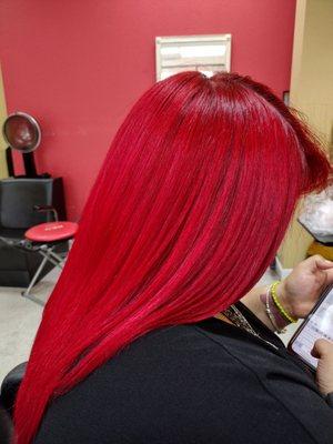 Full red  color.