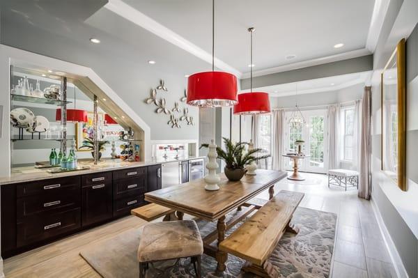 Basement Dining Area www.ericrossinteriors.com