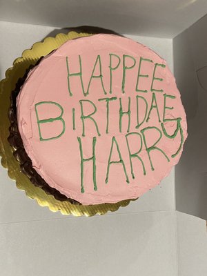 Custom made spliff cake to look like the one in Harry Potter