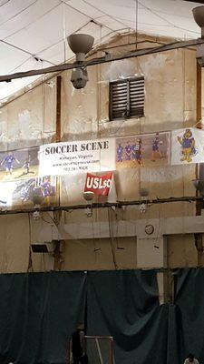 The Interior "walls" at the area of the kids soccer turf