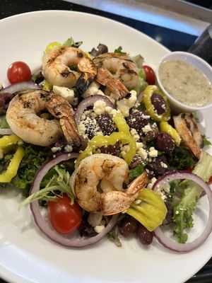 The Greek Salad w/ Shrimp was DELICIOUS!