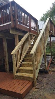 Deck stair replacement