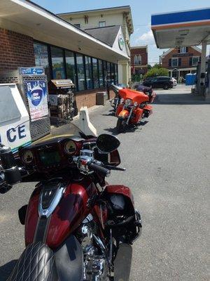 Rest stop on our Northern motorcycle trip.