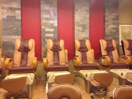 Pedicure area massage chairs