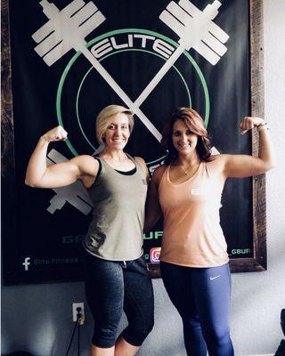 Elite Trainer Sarah & her client Megan celebrating another successful month of training results