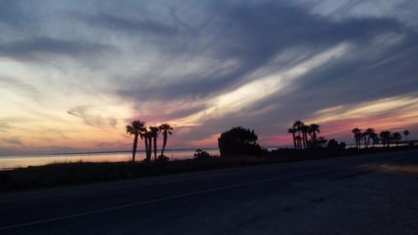 Sunset by the bridge